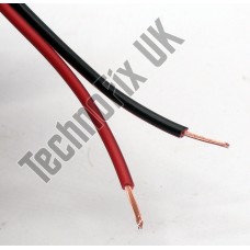 10A twin red & black flexible 12V DC power cable - per metre