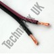 20A twin red & black flexible 12V DC power cable - per metre
