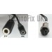 Cable for Heil headsets 3.5mm jack to 4 pin round for Kenwood, AD-1-K4 equivalent