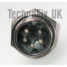 5 pin microphone connector locking chassis panel socket (GX16-5)