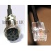 8 pin round and 8p8c modular RJ45 cable for Yaesu MD-100 microphones