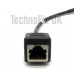 8 pin modular (RJ45) to 8 pin round microphone adapter for Icom