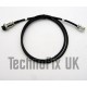 Straight cable for Adonis microphones, 8 pin round plug to 8p8c RJ45 plug for Kenwood transceivers