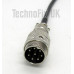 Right-angled 0.5m 8 pin round Microphone extension cable for Icom transceivers
