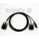 10 pin Acom 'S' series DB9F Cat control cable for Yaesu FT-450 FT-950 FTdx1200 FTdx10