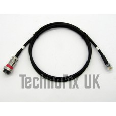 Straight cable for Adonis microphones, 8 pin round plug to 6p6c modular plug for Yaesu