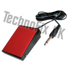Metal PTT Tx/Rx transmit foot-switch for desk/boom microphone/headset, ¼" jack