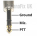 High impedance microphone 6.35mm ¼" TRS jack, vintage transceivers Yaesu Tentec