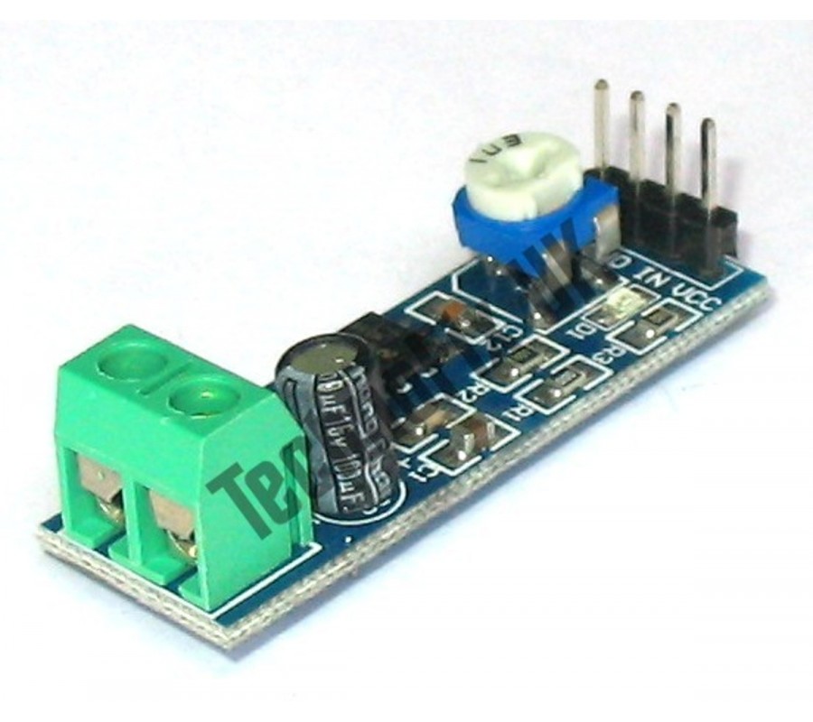 LM386 mini audio amplifier module, 4-12VDC, 500mW - TechnoFix UK
