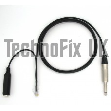 Cable for studio mixer ¼" jack to 8p8c RJ45 for Icom IC-706 IC-7000 IC-7100 etc