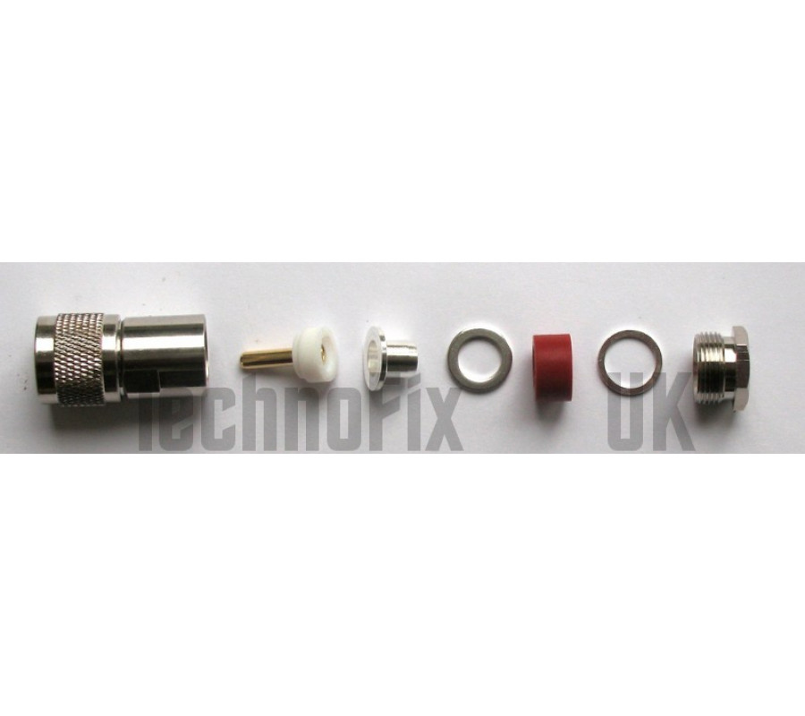 Connettore UHF Maschio PL259 A 90 Gradi Per Cavi LMR400, RG8, RG213. Qualità USA, American Coaxial Industries.