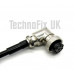 Right-angled 0.5m 8 pin round Microphone extension cable for Icom transceivers