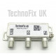 Satellite bias tee DC power injector with F type connectors - ideal for QO-100