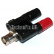 BNC female to 4mm terminal posts adapter - QRP portable dipole antenna centre