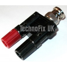 BNC male to 4mm terminal posts adapter