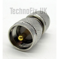 PL259 UHF male to male barrel coupler (UHF M to UHF M)