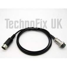Cable for W2IHY 5 pin DIN to 8 pin round microphone plug for Icom transceivers